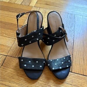 Banana Republic Black and White Polka Dot Heels
